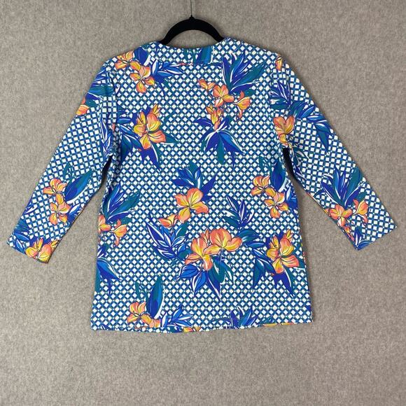 Tori Richard Womens M Ornamental Layla Top Hawaiian All Over Print - Picture 3 of 5